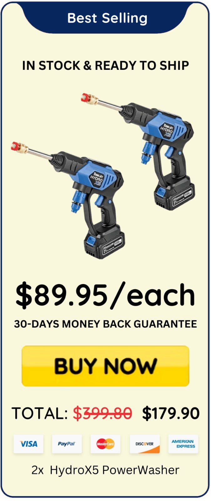 Hydrox5 Power Washer offer price 